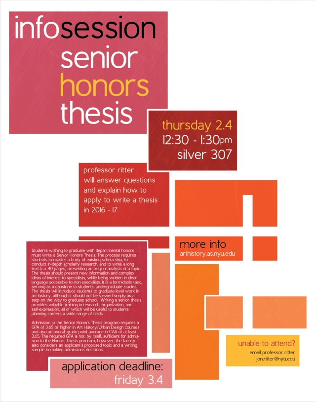 Honors Thesis Info Session  Fields of Vision